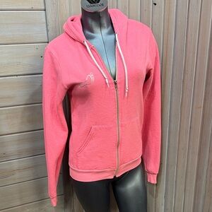 American Apparel Hot Pink Zip-Up Hoodie